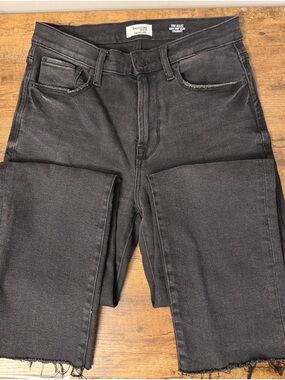 Kensie Washed Charcoal Straight-Leg Jeans